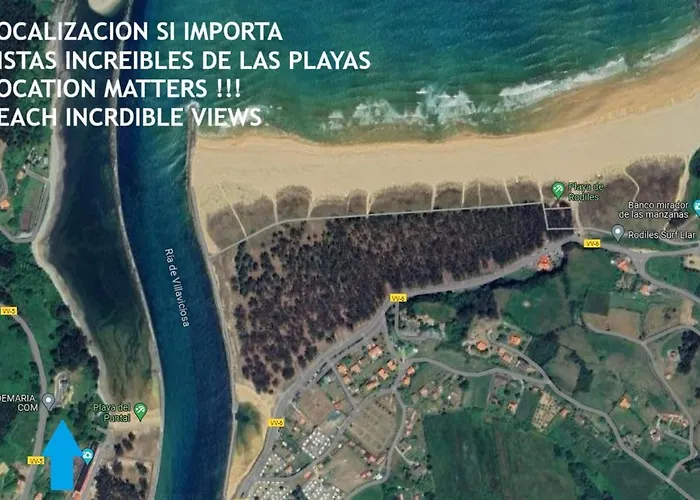 La Villa De Maria I Playa Beach El Puntal Asturias